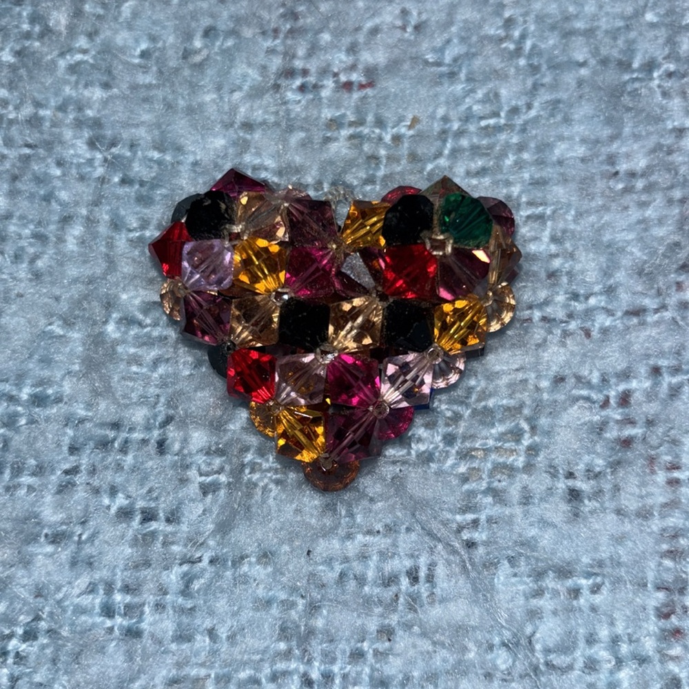 Others Follow Multicolor Heart Brooch